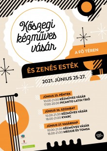 Kőszegi Kézműves Vásár és Zenés Esték  plakát