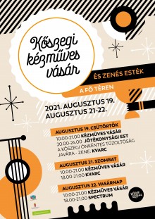 Kőszegi Kézműves Vásár és Zenés Esték  plakát